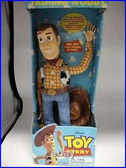 Vintage 1995 Thinkway Toys Toy Story Pull String Talking Woody Doll