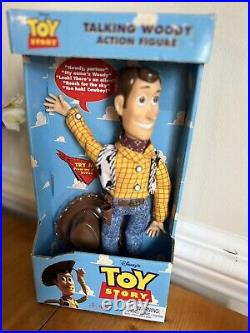 Vintage 1995 Toy Story 11 Woody Talking Doll Press Button Thinkway 62948 NIB