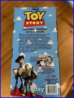 Vintage 1995 Toy Story 11 Woody Talking Doll Press Button Thinkway 62948 NIB