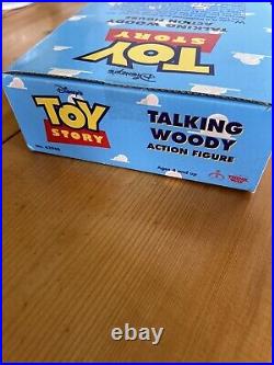 Vintage 1995 Toy Story 11 Woody Talking Doll Press Button Thinkway 62948 NIB