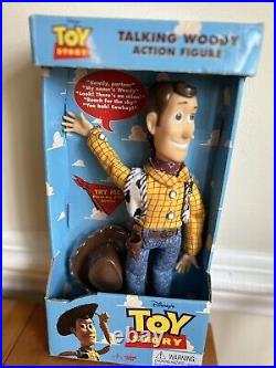 Vintage 1995 Toy Story 11 Woody Talking Doll Press Button Thinkway 62948 NIB