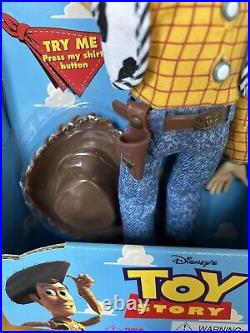 Vintage 1995 Toy Story 11 Woody Talking Doll Press Button Thinkway 62948 NIB