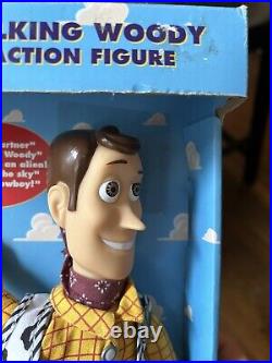 Vintage 1995 Toy Story 11 Woody Talking Doll Press Button Thinkway 62948 NIB