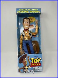 Vintage 1995 Toy Story DISNEY PIXAR Original Poseable Pull-String TALKING WOODY