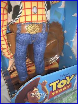 Vintage 1995 Toy Story DISNEY PIXAR Original Pull-String TALKING WOODY- BROKEN