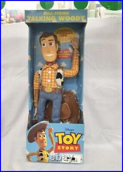 Vintage 1995 Toy Story DISNEY PIXAR Original Pull String TALKING WOODY Thinkway