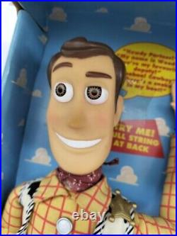 Vintage 1995 Toy Story DISNEY PIXAR Original Pull String TALKING WOODY Thinkway