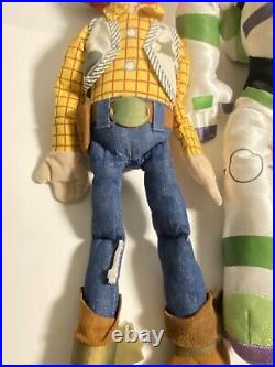 Vintage 1996 Disney Toy Story plush 20 Large Woody Doll & Buzz Lightyear RARE