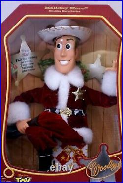 Vintage 1999 Toy Story Holiday Hero Santa Woody Doll New In Box Mattel 22837