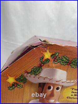 Vintage 1999 Toy Story Santa Woody Doll Pull String Mattel Holiday New In Box