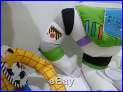 Vintage DISNEY Toy Story Two Large Dolls 32 Woody and 26 Buzz Lightyear