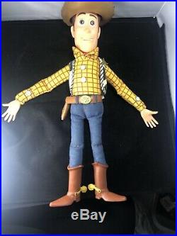 Vintage Disney 15 Inch Talking Woody Pull String Doll Toy Story / Hat Signed