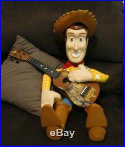 Vintage Disney Large Toy Story Woody Doll 32 WITH WOODY GUITAR-CLEAN