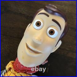 Vintage Disney Pixar Toy Story Pull String Talking Woody Thinkway Original Works