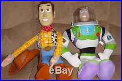 Vintage Disney Toy Story Large Woody Doll 32 & Large Buzz Lightyear 26