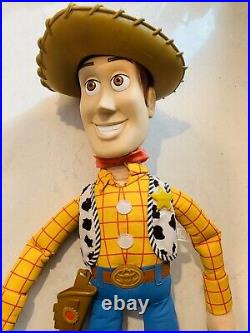 Vintage Disney Toy Story Large Woody Doll 32 With Hat Mattel STAIN On Arm