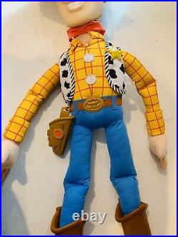 Vintage Disney Toy Story Large Woody Doll 32 With Hat Mattel STAIN On Arm
