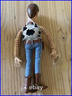 Vintage Disney Toy Story Pull String Talking Woody Doll By Thinkway No Hat Teste