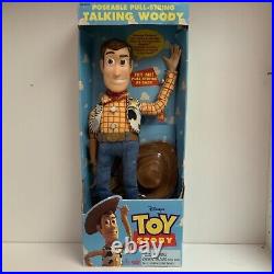 Vintage Disney Toy Story Pull String Woody Thinkway (New In Box Still Works)
