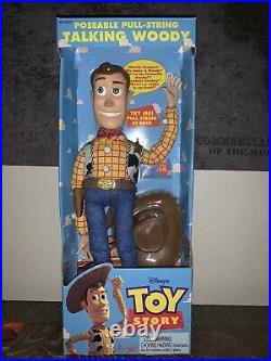 Vintage Disney Toy Story Woody Pull String Talking Doll New In Box See descripti