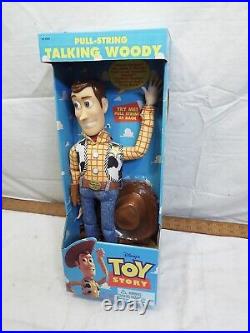 Vintage Disney's Toy Store Woody Pull String Talking Doll 62943 in Box NRFB