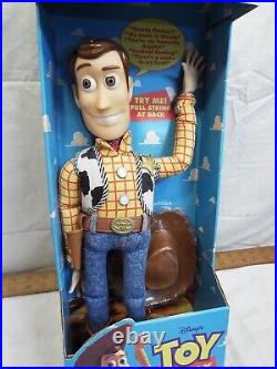 Vintage Disney's Toy Store Woody Pull String Talking Doll 62943 in Box NRFB