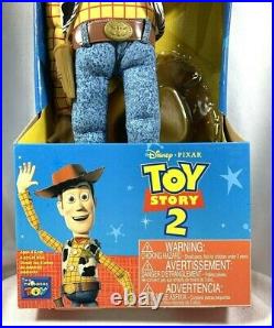 Vintage Think Way Disney Pixar Toy Story 2 Pull String Talking Woody Doll