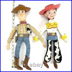 Vintage Thinkway TOY STORY Woody & Jessie Dolls 15 With Hats Pull String Works
