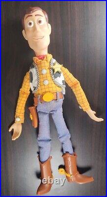 Vintage Thinkway Toy Story 15 Talking Woody Pull String Doll WORKING No Hat