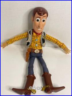 Vintage Thinkway Toy Story Talking Woody Doll with Hat Pull String Works