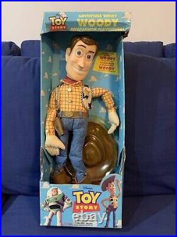 Vintage Toy Story 1995 Jumbo 22 Woody Adventure Buddy Thinkway Doll Disney Read