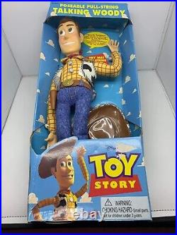 Vintage Toy Story Poseable Pull String Talking Woody Thinkway 1995 UNTESTED
