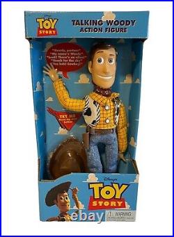 Vintage Toy Story Talking Woody Doll Press Shirt Button Thinkway 1995 RARE HTF