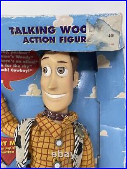 Vintage Toy Story Talking Woody Doll Press Shirt Button Thinkway #62948