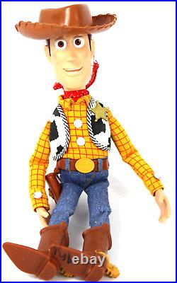 Vintage Toy Story Woody Talking Pullstring 15 Doll Figure Hat Thinkway Working