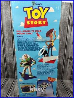 Vtg 1995 Disney Toy Story Pull String Talking WOODY Doll by Thinkway NIB Works