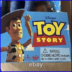 Vtg 1995 Disney Toy Story Pull String Talking WOODY Doll in Box Thinkway