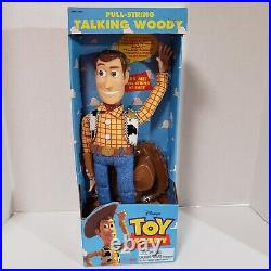 Vtg 1995 Toy Story Disney Original Pull-String Talking Woody Thinkway NIB WORKS