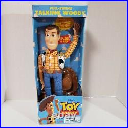 Vtg 1995 Toy Story Disney Original Pull-String Talking Woody Thinkway NIB WORKS