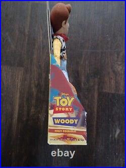 #WE? OFFERS! 1996 Disney Toy Story Woody 16 inch Fully Poseable Figure NIB