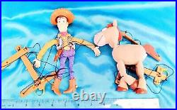 WOODY & BULLSEYE Toy Story 2 Woody's Roundup Hang Around Marionette 1999 Horse