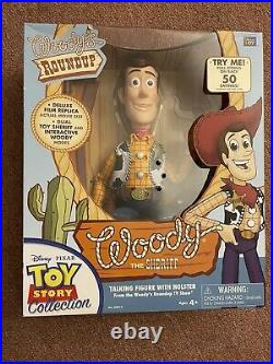 WOODY The Sheriff- TOY STORY Woody's Round-Up Talking Pull-String Doll NEW