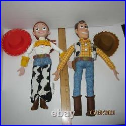 Woody & Jessie Toy Story Talking Pull String 16 & 15 Dolls Thinkway Toys
