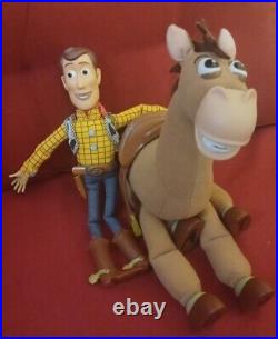 Woody Pull String And Bullseye Galloping Sound Plush Dolls Lot Toy Story Disney