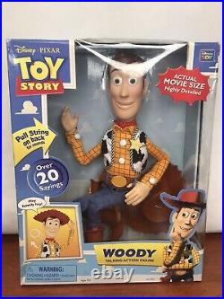 Woody Sheriff Pull String Doll Talking Toy Story Thinkway Cloud 2010 Rare New