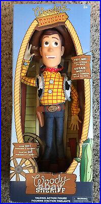 Woody' The Sheriff Toy Story'Round Up' Talking Action Figure In Box Disney