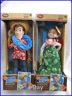 Woody and Jessie Toy Story Hawaiian Vacation Dolls Pixar Disney NRFB