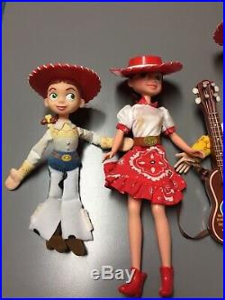 Working Talking Woody And Jessie Dolls Pull String Plus 7 Other Dolls
