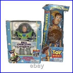 Works! Toy Story Thinkway Pull-String Talking Woody Buzz Lightyear Vintage 1995