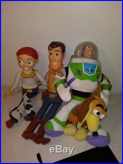 X4 Disney Toy Story Characters Woody Buzz Jess And Slinky Dog Bundle